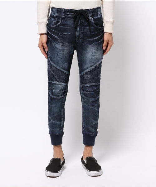 VENCEEXCHANGE（ヴァンスエクスチェンジ）の「裾リブバイカードビーデニム          （デニムパンツ・メンズ・ブラック/ネイビー・MEDIUM/SMALL/LARGE）」の11枚目の写真