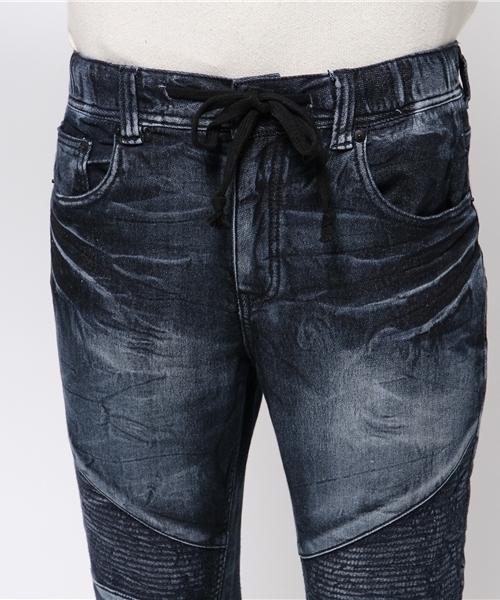 VENCEEXCHANGE（ヴァンスエクスチェンジ）の「裾リブバイカードビーデニム          （デニムパンツ・メンズ・ブラック/ネイビー・MEDIUM/SMALL/LARGE）」の12枚目の写真