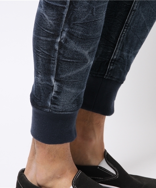 VENCEEXCHANGE（ヴァンスエクスチェンジ）の「裾リブバイカードビーデニム          （デニムパンツ・メンズ・ブラック/ネイビー・MEDIUM/SMALL/LARGE）」の4枚目の写真
