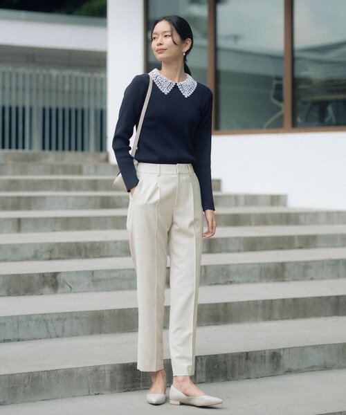 size SHORT/TALLあり］パウドレ テーパード パンツ ナチュラル