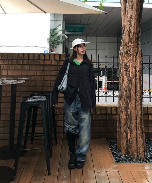 SUPERSUB(スーパーサブ)の「カットオフグランジチェックシャツ - スカイブルー(シャツ/ブラウス・レディース・その他・LARGE/SMALL/MEDIUM)」の7枚目の写真