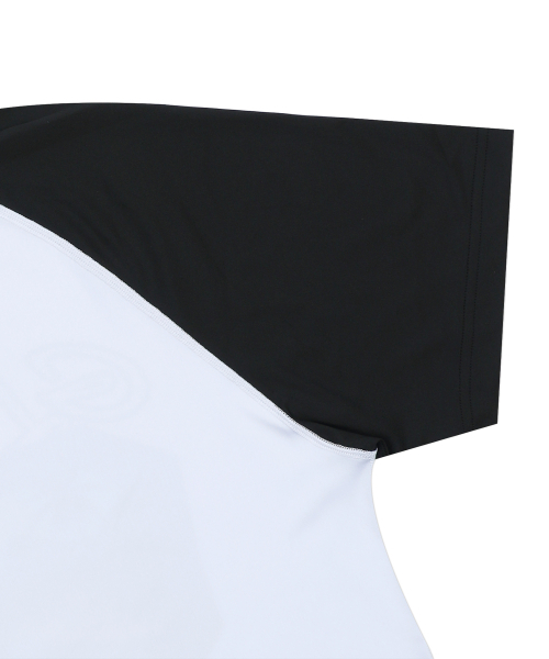 GLACK(グラック)の「GT145 ラゲージラベルグラフィック半袖ラッシュガード (ホワイト/ブラック)(Tシャツ/カットソー・レディース・その他・MEDIUM/LARGE)」の7枚目の写真