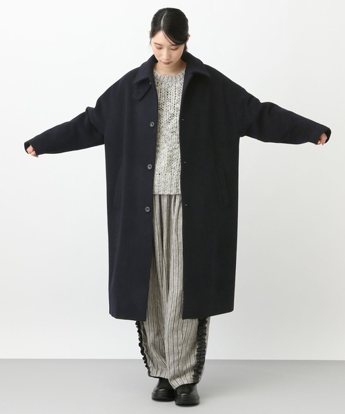 ◯ studio CLIP natural by clip ロングコート ◯ セール】《natural by clip》ウールロングコート[プチサイズあり