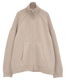 【CLANE/クラネ】POCKET ZIP KNIT TOPS/ポケットジップニットトップス
