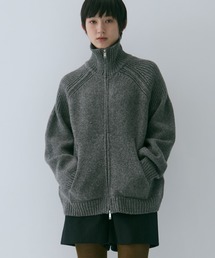 【CLANE/クラネ】POCKET ZIP KNIT TOPS/ポケットジップニットトップス