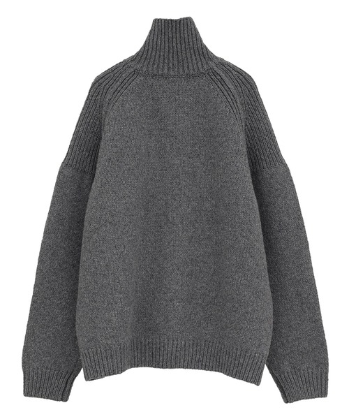 CLANE/クラネ】POCKET ZIP KNIT TOPS/ポケットジップニットトップス