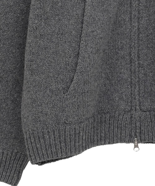 CLANE(クラネ)の「【CLANE/クラネ】POCKET ZIP KNIT TOPS/ポケットジップニットトップス(カーディガン/ボレロ・レディース・グレー/ベージュ・1)」の6枚目の写真