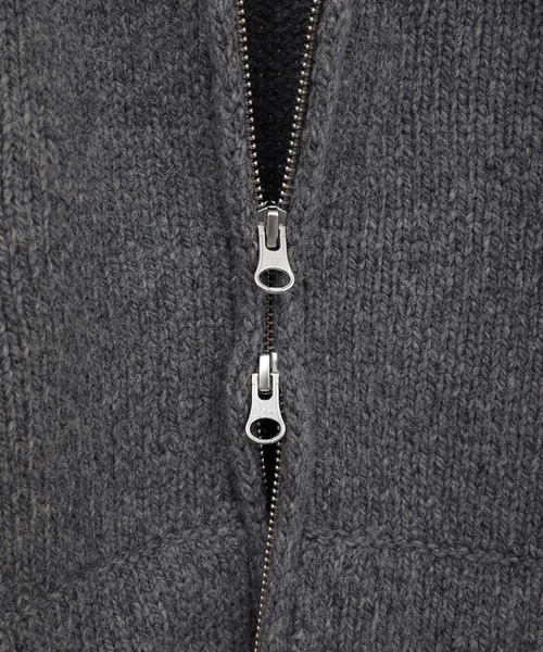 CLANE(クラネ)の「【CLANE/クラネ】POCKET ZIP KNIT TOPS/ポケットジップニットトップス(カーディガン/ボレロ・レディース・グレー/ベージュ・1)」の7枚目の写真