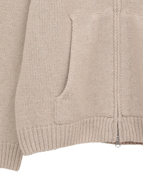 CLANE/クラネ】POCKET ZIP KNIT TOPS/ポケットジップニットトップス