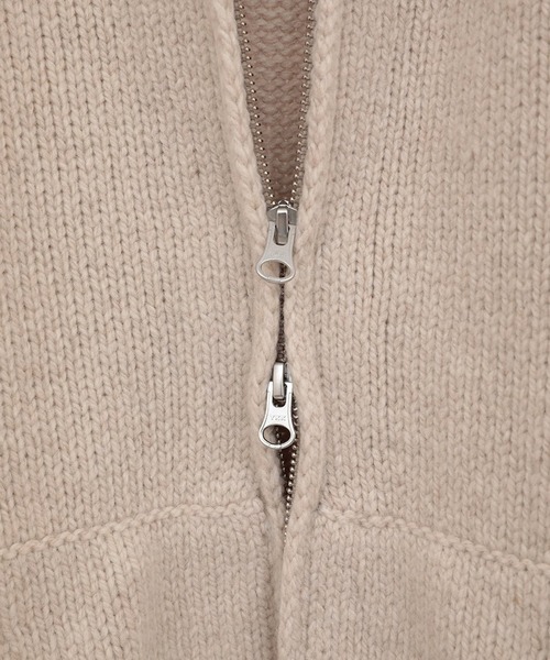 CLANE(クラネ)の「【CLANE/クラネ】POCKET ZIP KNIT TOPS/ポケットジップニットトップス(カーディガン/ボレロ・レディース・グレー/ベージュ・1)」の12枚目の写真