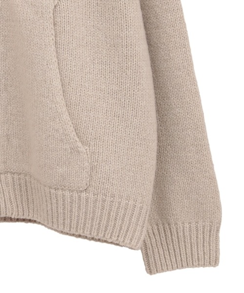 CLANE/クラネ】POCKET ZIP KNIT TOPS/ポケットジップニットトップス