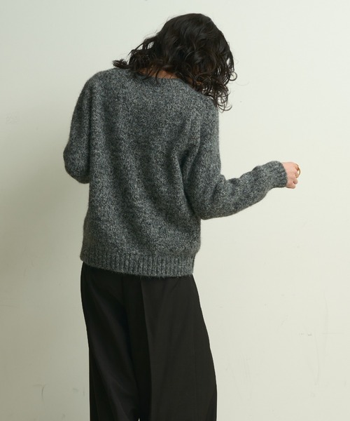 Lutim by u（ルチバイユー）の「Frosty melange knit pullover /フロスティメランジニットプルオーバー（ニット/セーター・レディース・アイボリー/ブラック/ブラウン・FREE）」の11枚目の写真