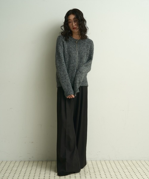 Lutim by u（ルチバイユー）の「Frosty melange knit pullover /フロスティメランジニットプルオーバー（ニット/セーター・レディース・アイボリー/ブラック/ブラウン・FREE）」の12枚目の写真