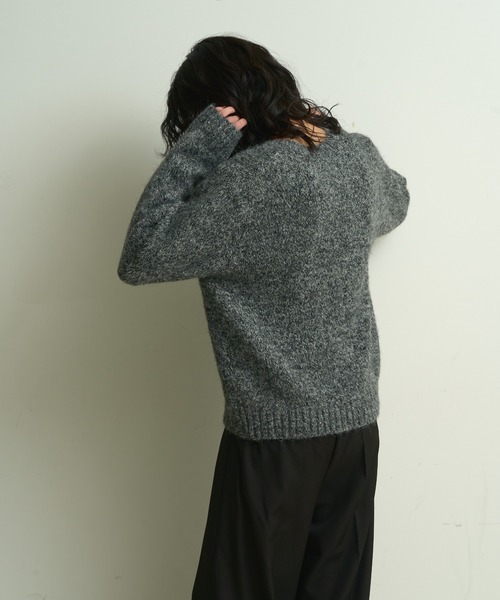 Lutim by u（ルチバイユー）の「Frosty melange knit pullover /フロスティメランジニットプルオーバー（ニット/セーター・レディース・アイボリー/ブラック/ブラウン・FREE）」の15枚目の写真