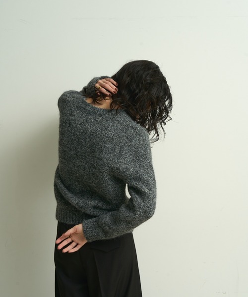 Lutim by u（ルチバイユー）の「Frosty melange knit pullover /フロスティメランジニットプルオーバー（ニット/セーター・レディース・アイボリー/ブラック/ブラウン・FREE）」の16枚目の写真