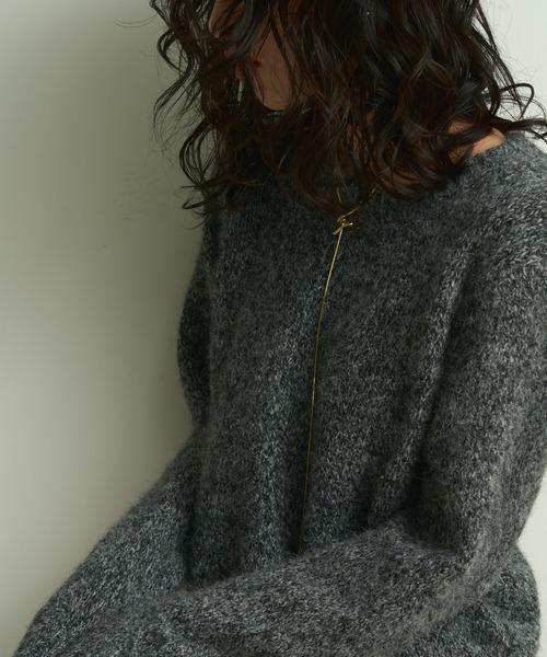 Lutim by u（ルチバイユー）の「Frosty melange knit pullover /フロスティメランジニットプルオーバー（ニット/セーター・レディース・アイボリー/ブラック/ブラウン・FREE）」の18枚目の写真