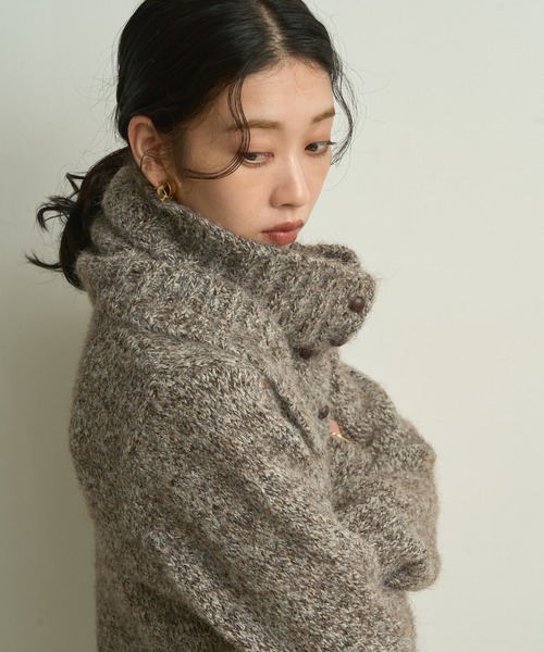 Lutim by u（ルチバイユー）の「Frosty melange knit pullover /フロスティメランジニットプルオーバー（ニット/セーター・レディース・アイボリー/ブラック/ブラウン・FREE）」の8枚目の写真