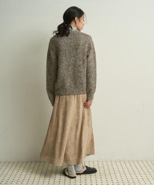 Lutim by u（ルチバイユー）の「Frosty melange knit pullover /フロスティメランジニットプルオーバー（ニット/セーター・レディース・アイボリー/ブラック/ブラウン・FREE）」の5枚目の写真