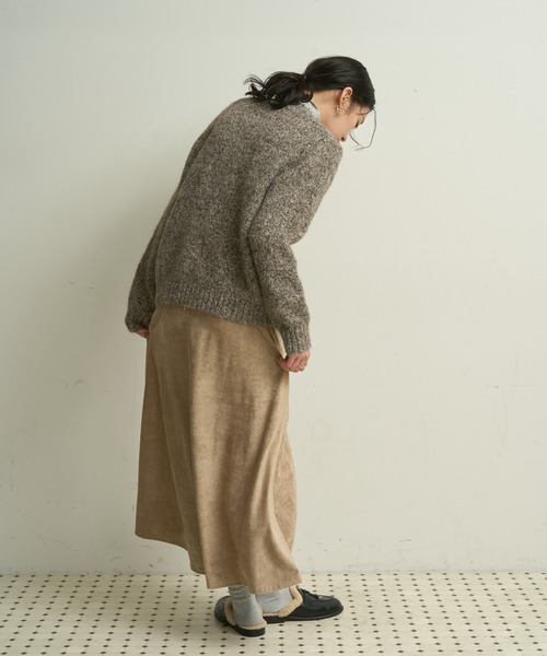 Lutim by u（ルチバイユー）の「Frosty melange knit pullover /フロスティメランジニットプルオーバー（ニット/セーター・レディース・アイボリー/ブラック/ブラウン・FREE）」の4枚目の写真