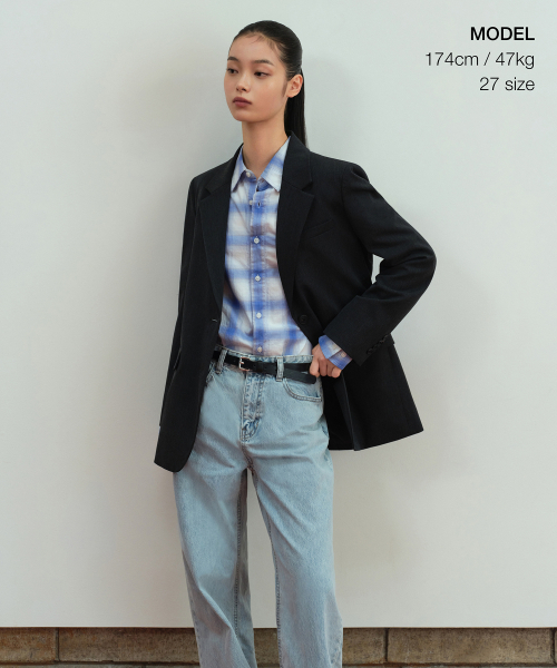 MUSINSA STANDARD WOMAN(ムシンサスタンダードウーマン)の「ウーマンズワイドデニムパンツ【フェイルブルー】(デニムパンツ・レディース・その他・23/25/26/32/30/24/27/28/29)」の2枚目の写真