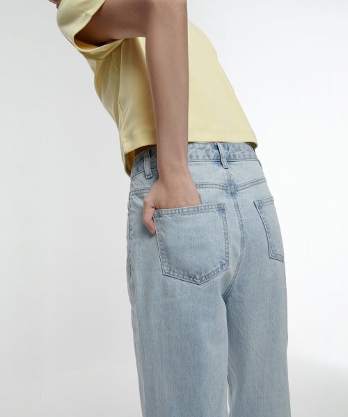 MUSINSA STANDARD WOMAN(ムシンサスタンダードウーマン)の「ウーマンズワイドデニムパンツ【フェイルブルー】(デニムパンツ・レディース・その他・23/25/26/32/30/24/27/28/29)」の6枚目の写真