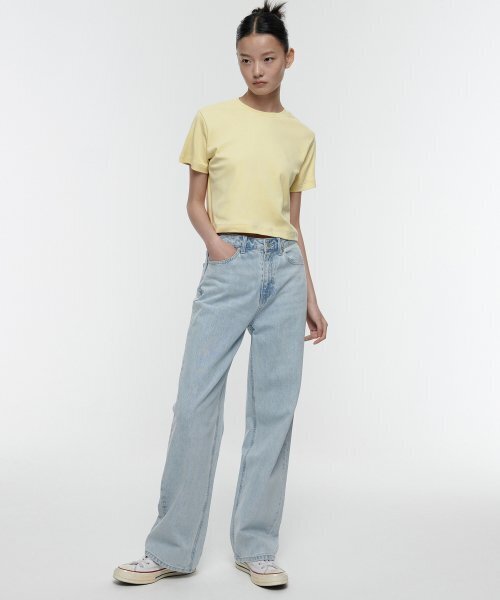 MUSINSA STANDARD WOMAN(ムシンサスタンダードウーマン)の「ウーマンズワイドデニムパンツ【フェイルブルー】(デニムパンツ・レディース・その他・23/25/26/32/30/24/27/28/29)」の7枚目の写真