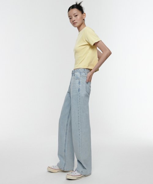 MUSINSA STANDARD WOMAN(ムシンサスタンダードウーマン)の「ウーマンズワイドデニムパンツ【フェイルブルー】(デニムパンツ・レディース・その他・23/25/26/32/30/24/27/28/29)」の8枚目の写真