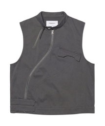 NOMANUAL（NOMANUAL）の「CURVED VEST - WASHED GRAY（ベスト）」