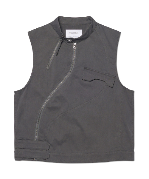 NOMANUAL(NOMANUAL)の「CURVED VEST - WASHED GRAY(ベスト・レディース・その他・SMALL/MEDIUM/LARGE)」の1枚目の写真