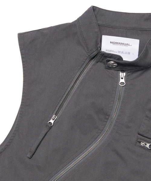 NOMANUAL(NOMANUAL)の「CURVED VEST - WASHED GRAY(ベスト・レディース・その他・SMALL/MEDIUM/LARGE)」の5枚目の写真