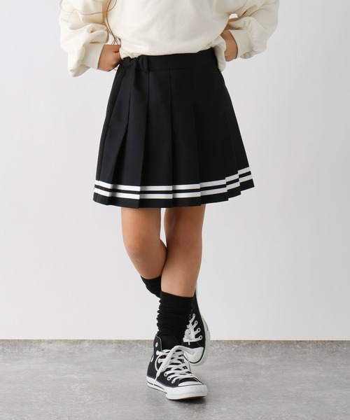 GLOBAL WORK(グローバルワーク)の「イージーケアプリーツスカート/598136(スカート・キッズ・ブラック系/ホワイト系1/グレー・130cm/140cm/150cm/160cm)」の2枚目の写真