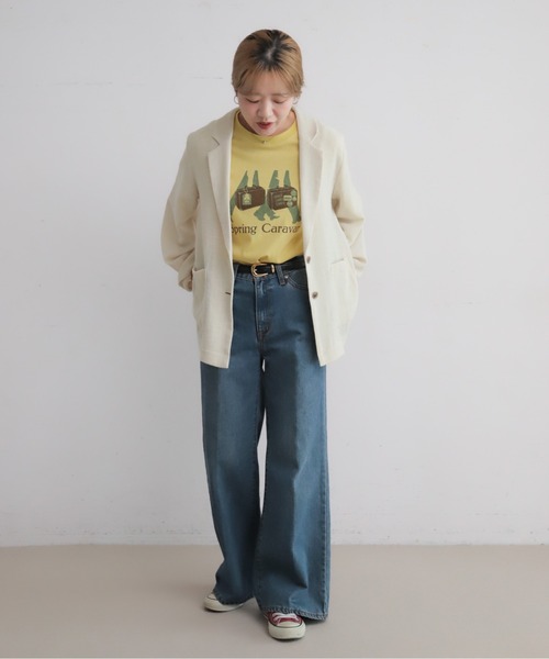 NOMBRE IMPAIR（ノンブルアンペール）の「からみツイード　シャツジャケット（テーラードジャケット・レディース・チャコールグレー/ホワイト・FREE）」の7枚目の写真