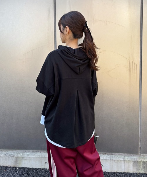 ISOOK（アイスー）の「【ISOOK / アイスー】バックタックフーディ / パーカー フード付き オーバーサイズ ビッグシルエット ルーズ丈 バックデザイン プルオーバー グレー ブラック 黒 ZOZOTOWN限定（パーカー・レディース・グレー/ブラック・FREE）」の21枚目の写真