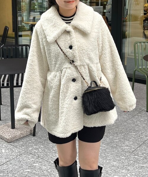 セール】ペプラムボアコート（その他アウター）｜prose verse（プロズ