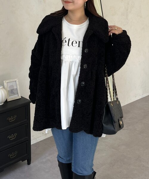 ペプラムボアコート（その他アウター）｜prose verse（プロズヴェール