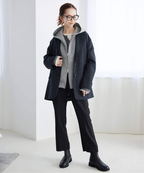 SLOBE IENA（スローブイエナ）の「《WEB限定/追加2》ボリュームジップアップフーディー（パーカー・レディース・グレー・FREE）」の13枚目の写真