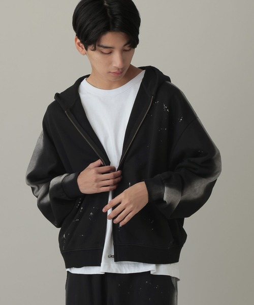 LAND MUSEUM（ランドミュージアム）の「【セットアップ可】LAND MUSEUM／スプレージップパーカー（パーカー・メンズ・グレー/ブラック・LARGE/MEDIUM）」の10枚目の写真