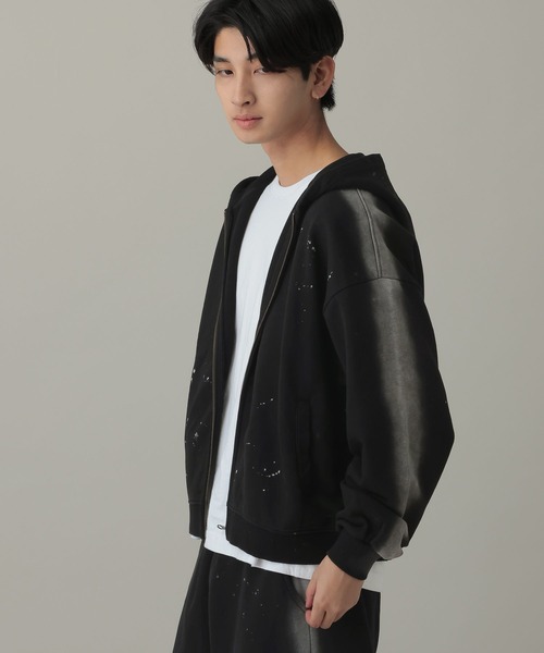 LAND MUSEUM（ランドミュージアム）の「【セットアップ可】LAND MUSEUM／スプレージップパーカー（パーカー・メンズ・グレー/ブラック・LARGE/MEDIUM）」の11枚目の写真