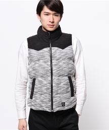 VENCEEXCHANGE | スラブ切替中綿ベスト(ダウンベスト)
