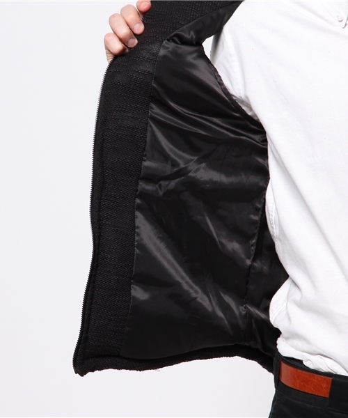 VENCEEXCHANGE（ヴァンスエクスチェンジ）の「スラブ切替中綿ベスト（ダウンベスト・メンズ・グレー/ブラック・MEDIUM/LARGE）」の9枚目の写真
