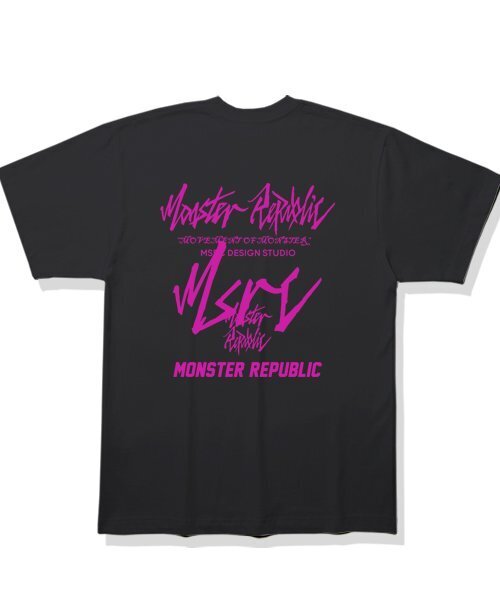 MONSTER REPUBLIC(モンスターリパブリック)の「ムーブメント ピンクレタリングTシャツ ブラック(Tシャツ/カットソー・レディース・その他・X-LARGE/SMALL/MEDIUM/LARGE)」の1枚目の写真