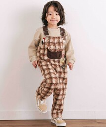 SLAP SLIP（スラップスリップ）の「フロントポケットもこもこボアサロペット(80~110cm)（サロペット/オーバーオール・キッズ）」