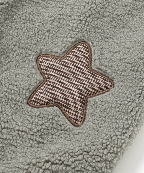 SLAP SLIP（スラップスリップ）の「フロントポケットもこもこボアサロペット(80~110cm)（サロペット/オーバーオール・キッズ・ベージュ系その他/グリーン・110cm/80ｃｍ/90cm/100cm）」の14枚目の写真