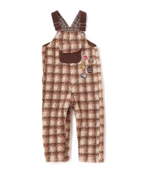 SLAP SLIP（スラップスリップ）の「フロントポケットもこもこボアサロペット(80~110cm)（サロペット/オーバーオール・キッズ・ベージュ系その他/グリーン・110cm/80ｃｍ/90cm/100cm）」の18枚目の写真