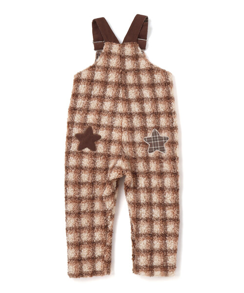 SLAP SLIP（スラップスリップ）の「フロントポケットもこもこボアサロペット(80~110cm)（サロペット/オーバーオール・キッズ・ベージュ系その他/グリーン・110cm/80ｃｍ/90cm/100cm）」の19枚目の写真