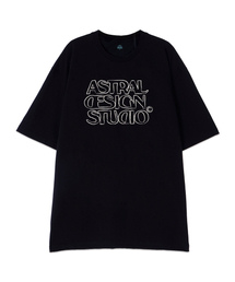 [オーバーサイズ]アストラルデザインスタジオ2 13番手コットンラウンドネック半袖Tシャツ_ブラック