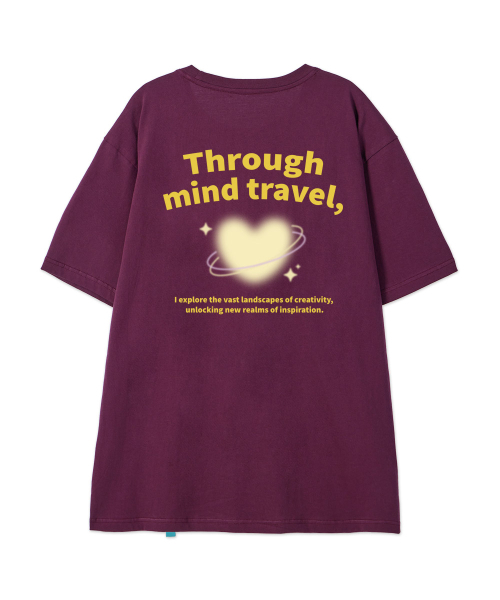 ASTRAL PROJECTION（アストラルプロジェクション）の「[スルーマインドトラベル]コットンルーズフィット半袖Tシャツ_プラムパープル（Tシャツ/カットソー・メンズ・その他・LARGE/MEDIUM/X-LARGE/XX-LARGE）」の3枚目の写真