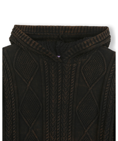 BESLOW(ビースロー)の「FISHERMAN CABLE KNIT HOODIE WASHED BLACK(ニット/セーター・メンズ・その他・SMALL/MEDIUM/LARGE/X-LARGE)」の2枚目の写真