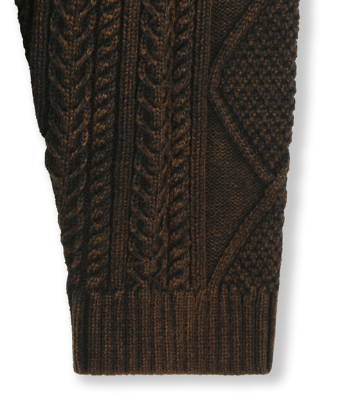 BESLOW(ビースロー)の「FISHERMAN CABLE KNIT HOODIE WASHED BLACK(ニット/セーター・メンズ・その他・SMALL/MEDIUM/LARGE/X-LARGE)」の4枚目の写真