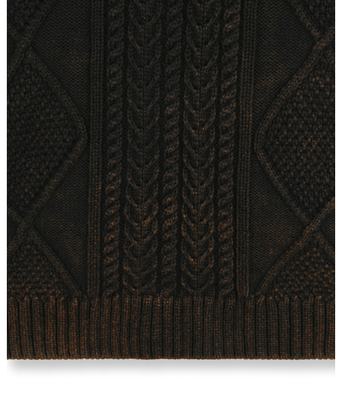 BESLOW(ビースロー)の「FISHERMAN CABLE KNIT HOODIE WASHED BLACK(ニット/セーター・メンズ・その他・SMALL/MEDIUM/LARGE/X-LARGE)」の5枚目の写真